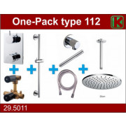 one-pack inbouwthermostaatset type 112 CHR (30cm)