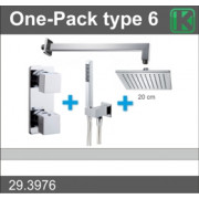 one-pack inbouwthermostaatset type 6 CHR (20cm)