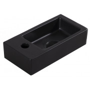 Rhea mini fontein links 36,5 x 18 x 9 cm keramiek mat zwart