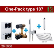 one-pack inbouwthermostaatset type 107 CHR (30cm)