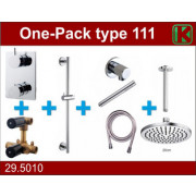 one-pack inbouwthermostaatset type 111 CHR (20cm)