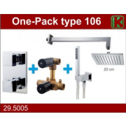 one-pack inbouwthermostaatset type 106 CHR (20cm)