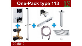 one-pack inbouwthermostaatset type 113 CHR (20cm)