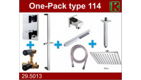 one-pack inbouwthermostaatset type 114 CHR (30cm)