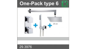one-pack inbouwthermostaatset type 6 CHR (20cm)