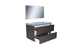 Vision meubelset (incl. spiegel) 80 cm houtnerf grijs
