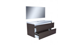 Vision meubelset (incl. spiegel) 100 cm houtnerf grijs