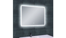 Quatro spiegel rechthoek met LED, dimbaar en spiegelverwarming 80 x 60 cm
