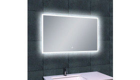 Quatro spiegel rechthoek met LED, dimbaar en spiegelverwarming 100 x 60 cm