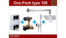 one-pack inbouwthermostaatset type 108 CHR (30cm)