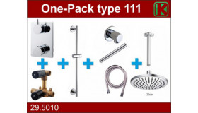 one-pack inbouwthermostaatset type 111 CHR (20cm)